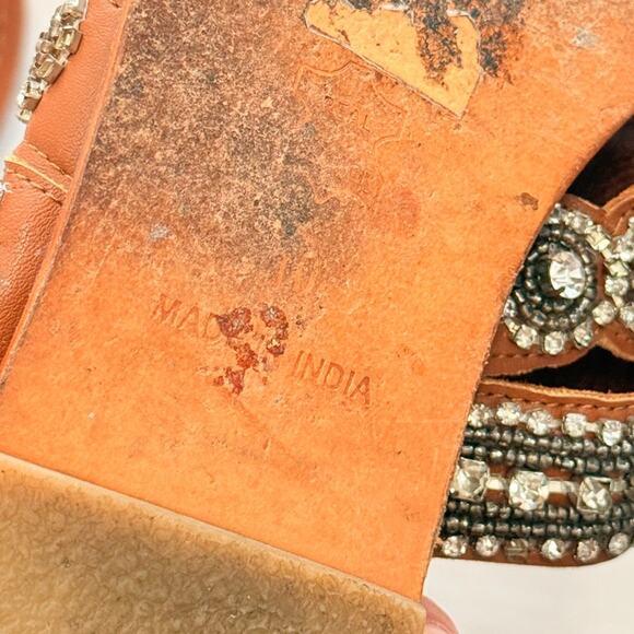 Anthropologie Cressida Embellished Sandals US 10 Boho Fall Retro Indie - Picture 4 of 4